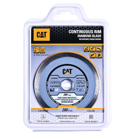 Caterpillar 200 Trade Tile-Hard Dense Materials  4.5-In Blade 115mm DA30504U